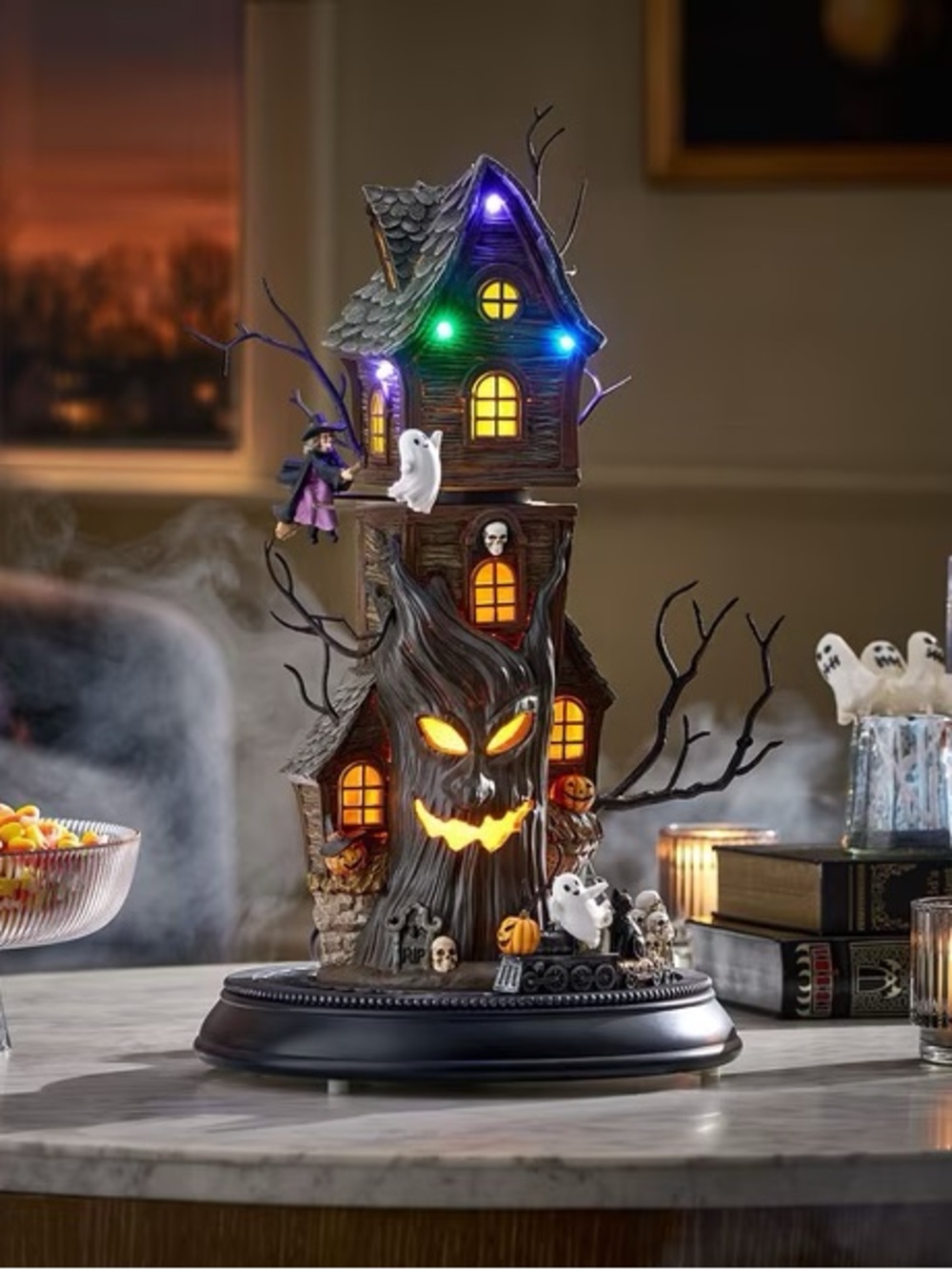 Pre-Lit 19" Animated Haunted House